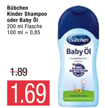 Marktkauf Bübchen Kinder Shampoo oder Baby öl Angebot