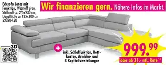 Möbel Boss Ecksofa Lotos mit Funktion Angebot