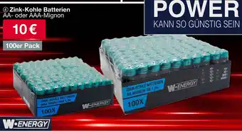 Woolworth W-ENERGY Zink-Kohle Batterien Angebot