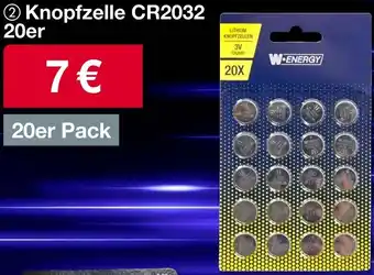 Woolworth W-ENERGY Knopfzelle CR2032 20er Angebot