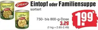 Edeka Erasco Eintopf oder Familiensuppe Angebot
