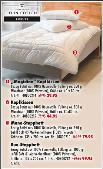 Möbel Mahler John cotton europe magidine kopfkissen Angebot