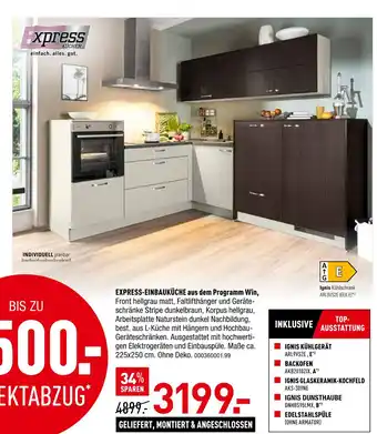Möbel Wallach Express küchen express-einbauküche aus dem programm win Angebot