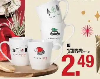 Hofmeister Kaffeebecher „winter joy red“ Angebot