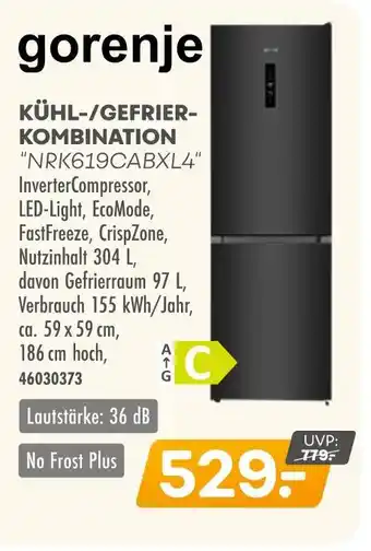 Möbel Kraft Gorenje kühl-/gefrier-kombination nrk619cabxl4 Angebot