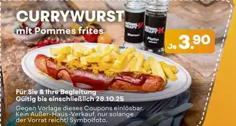 Möbel Kraft Currywurst mit pommes frites Angebot