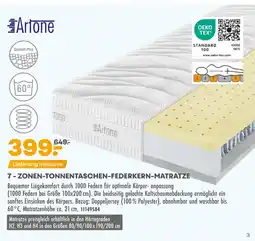 Möbel Kraft Artone 7-zonen-tonnentaschen-federkern-matratze Angebot