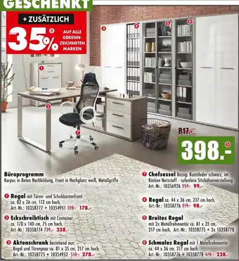 Möbel Mahler Regal ca. 82 x 36 cm, 112 cm hoch Angebot