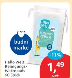 Budni Budni marke hallo welt reinigungs-wattepads Angebot