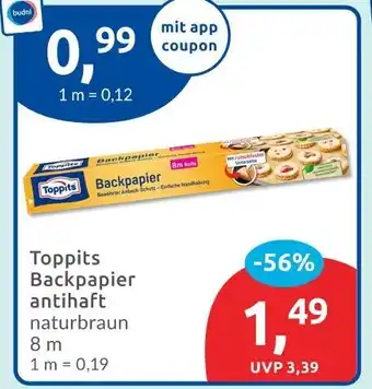 Budni Toppits backpapier antihaft naturbraun Angebot