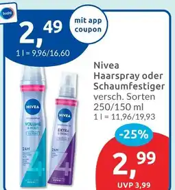 Budni Nivea haarspray volume & hold Angebot
