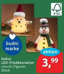 Budni Budni marke dekor led-filzdekoration Angebot