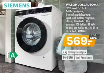 Möbel Kraft Siemens waschvollautomat wg44g2140 Angebot