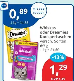 Budni Whiskas knuspertaschen Angebot
