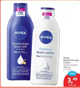 Budni Nivea reichhaltige body milk Angebot