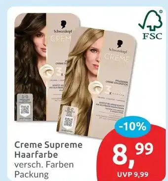 Budni Schwarzkopf creme supreme haarfarbe Angebot