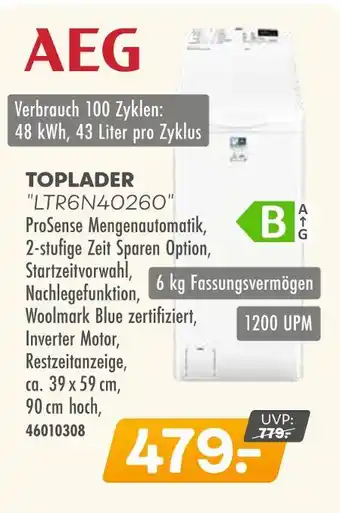 Möbel Kraft Aeg toplader ltr6n40260 Angebot