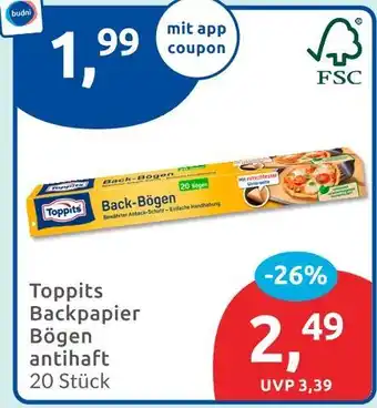 Budni Toppits backpapier bögen Angebot