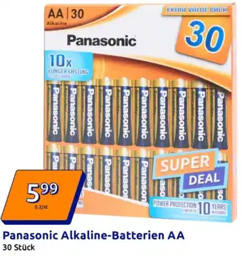 Action Panasonic Alkaline-Batterien AA Angebot