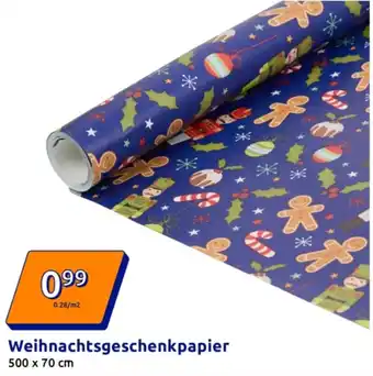 Action Weihnachtsgeschenkpapier Angebot
