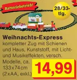 Wiglo Wunderland Weihnachts-Express Angebot