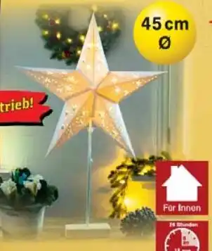 Wiglo Wunderland LED-Papierstern auf Ständer Angebot