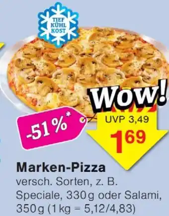 Wiglo Wunderland Marken-Pizza Angebot