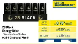 METRO 28 Black Energy Drink Angebot