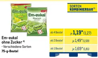 METRO Em-eukal ohne Zucker Angebot