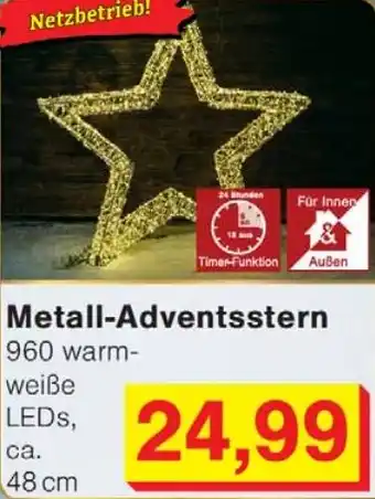 Wiglo Wunderland Metall-Adventsstern Angebot