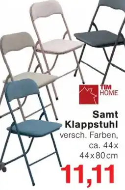 Wiglo Wunderland TIM HOME Samt Klappstuhl Angebot