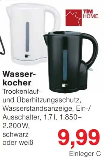 Wiglo Wunderland TIM HOME Wasserkocher Angebot