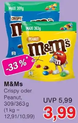 Wiglo Wunderland M&Ms Crispy oder Peanut Angebot