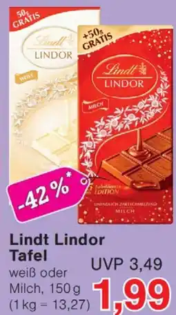 Wiglo Wunderland Lindt Lindor Tafel Angebot