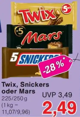 Wiglo Wunderland Twix, Snickers oder Mars Angebot