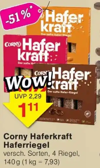 Wiglo Wunderland Corny Haferkraft Haferriegel Angebot