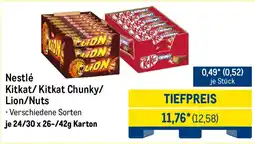 METRO Nestlé Kitkat/Kitkat Chunky/ Lion/Nuts Angebot
