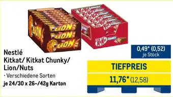 METRO Nestlé Kitkat/Kitkat Chunky/ Lion/Nuts Angebot