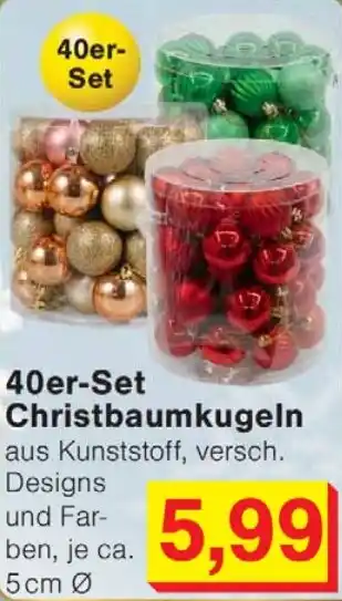 Wiglo Wunderland 40er-Set Christbaumkugeln Angebot