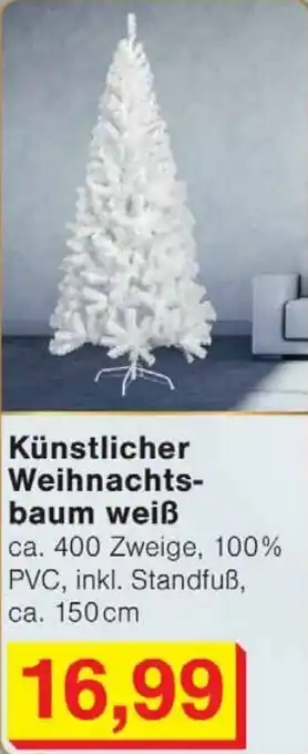 Wiglo Wunderland Künstlicher Weihnachtsbaum weiß Angebot