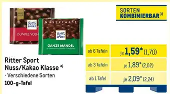 METRO Ritter Sport Nuss/Kakao Klasse Angebot
