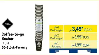 METRO RIOBA Coffee-to-go Becher Angebot