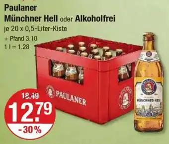 V Markt Paulaner Münchner Hell oder Alkoholfrei Angebot