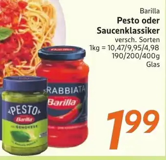 inkoop Barilla Pesto oder Saucenklassiker Angebot