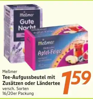 inkoop Meẞmer Tee-Aufgussbeutel mit Zusätzen oder Ländertee Angebot