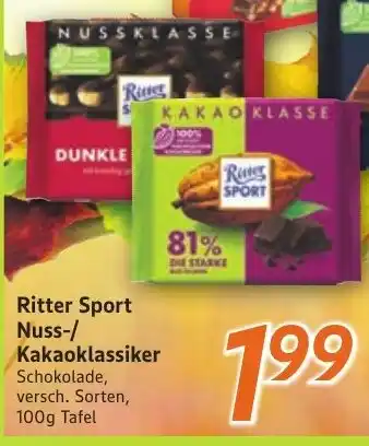 inkoop Ritter Sport Nuss-/ Kakaoklassiker Schokolade Angebot