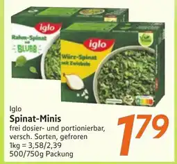 inkoop Iglo Spinat-Minis Angebot
