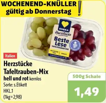 Aktiv Irma Edeka Herzstücke Tafeltrauben-Mix hell und rot Angebot