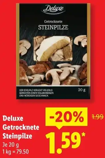 Lidl Deluxe Getrocknete Steinpilze Angebot