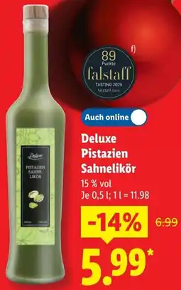 Lidl Deluxe Pistazien Sahnelikör Angebot